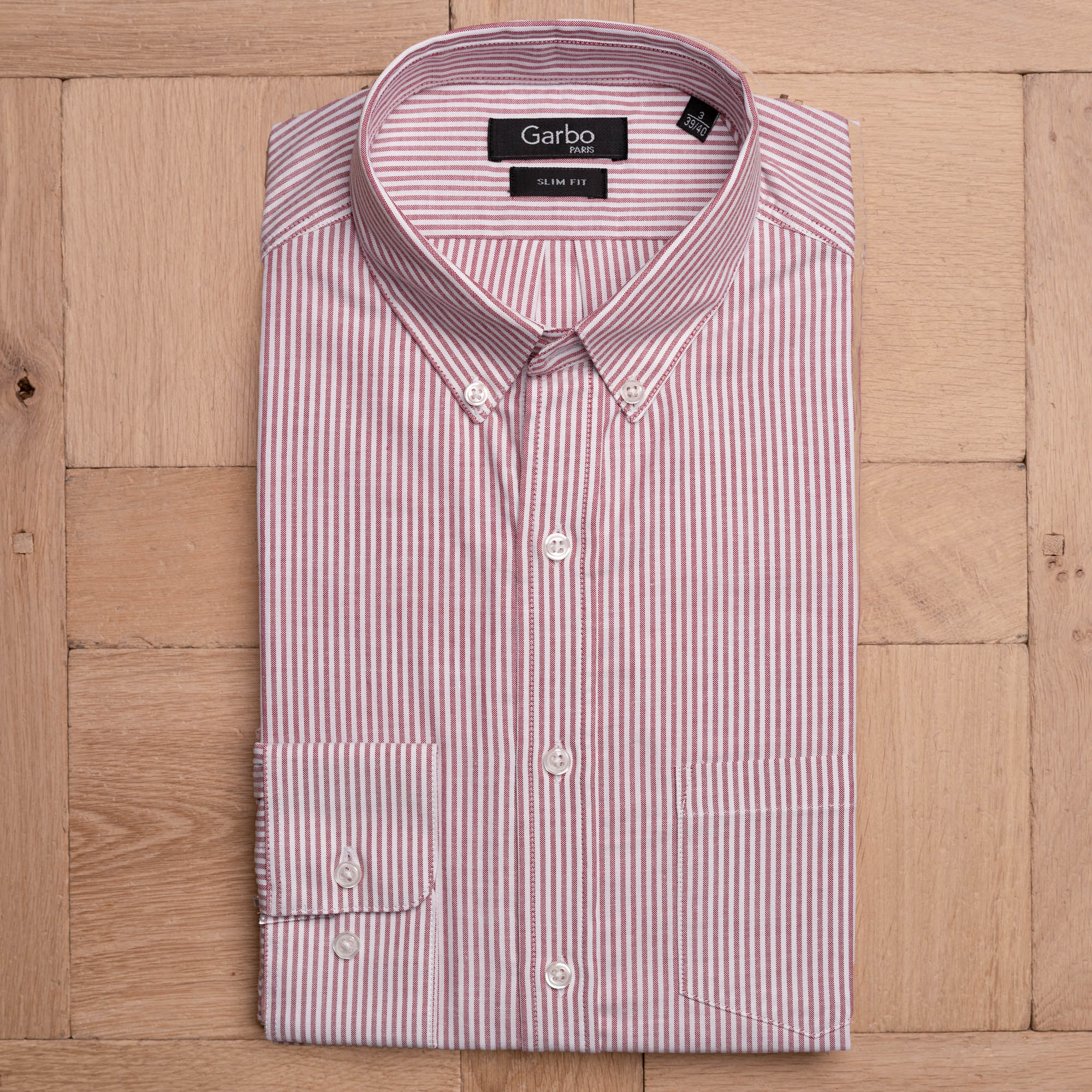 Chemise Col SOHO – Bordeaux 5066-026 – H25-SOHO-RAYURE-