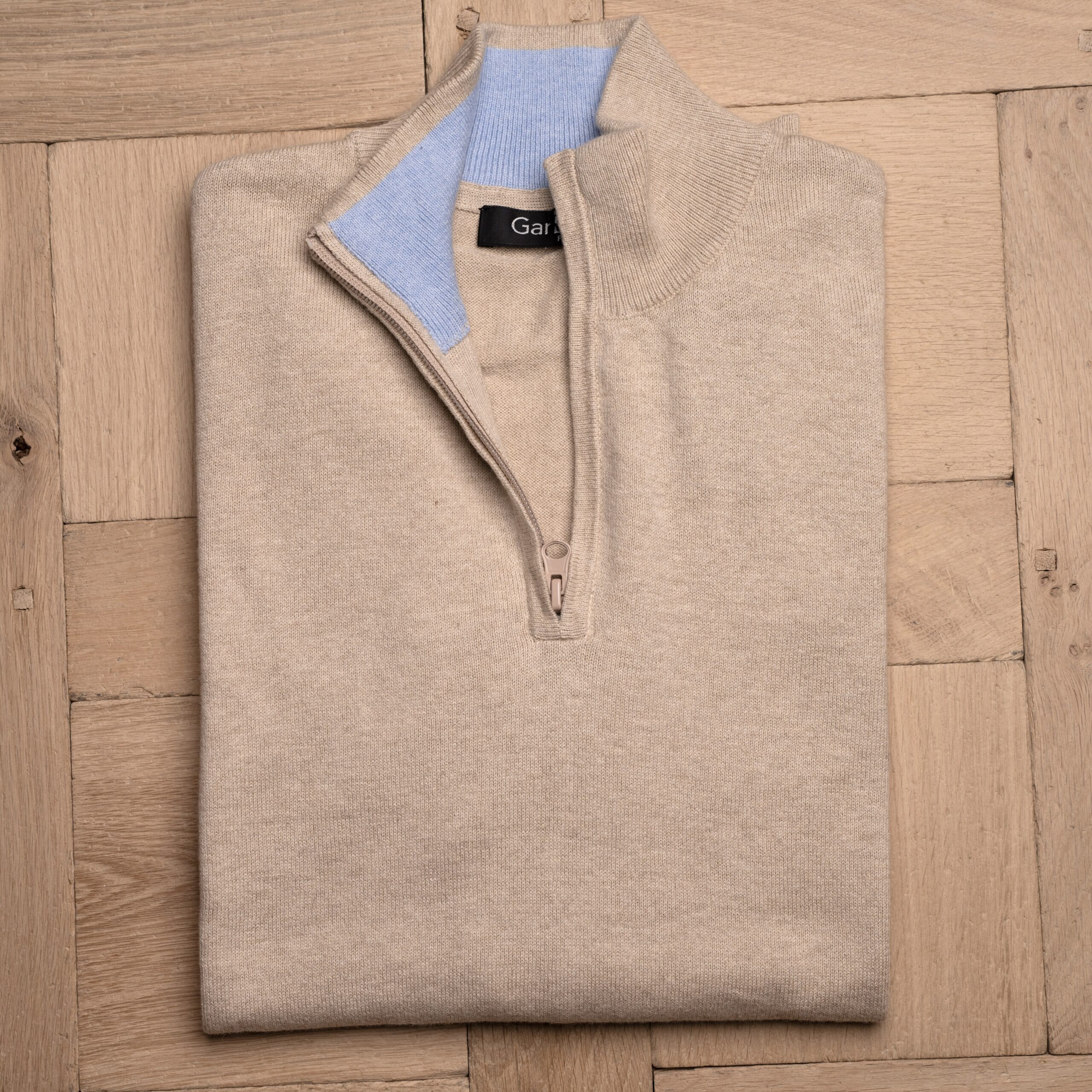 Pull Col Camioneur – Beige Opposition Ciel – Au Chaud Zippé H24-06764