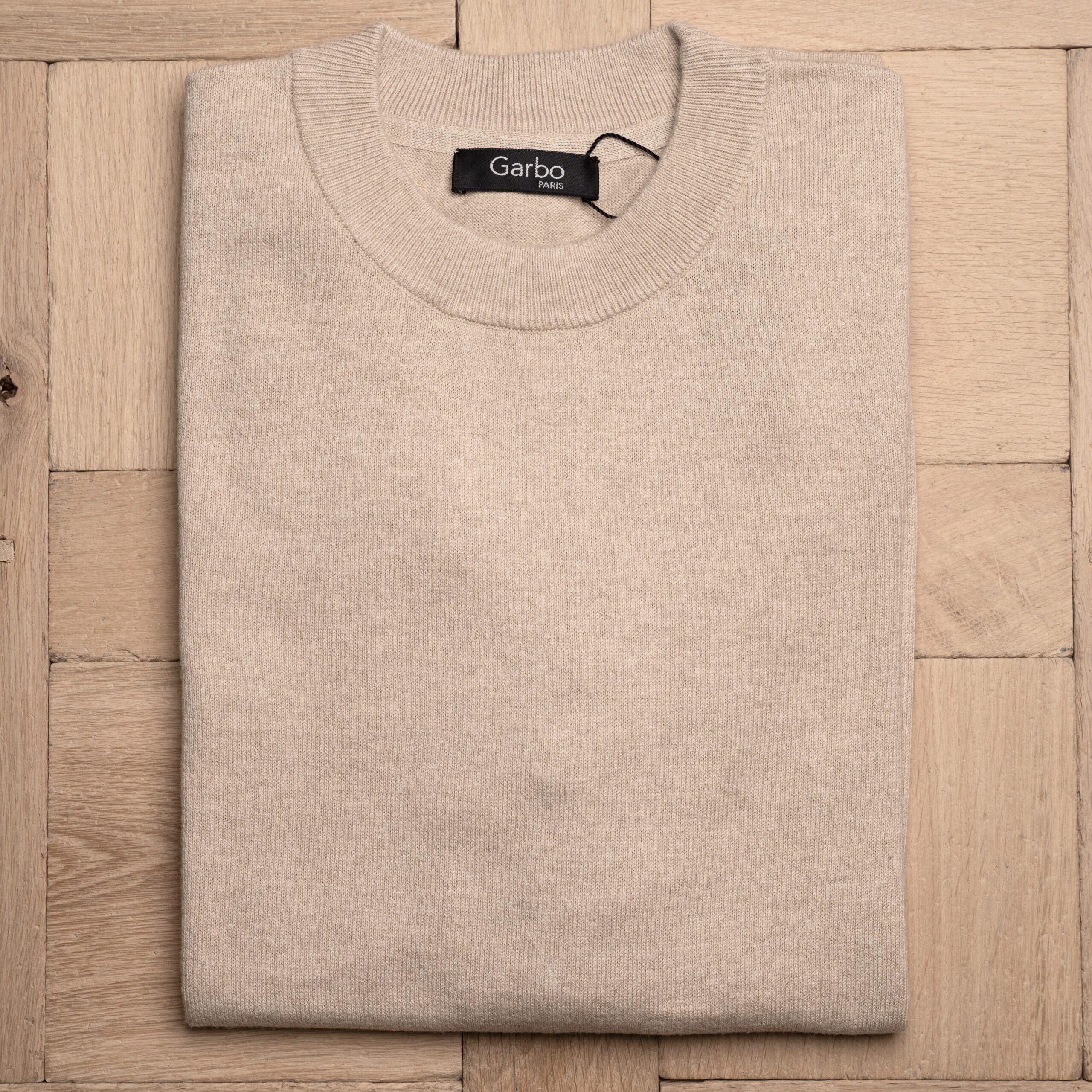 Pull Col Rond – Beige – Au Chaud H24-06774